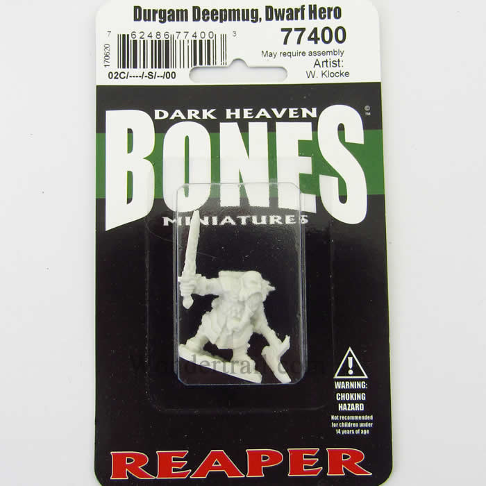 RPR77400 Durgam Deepmug Dwarf Hero Miniature 25mm Heroic Scale (ONLINE ORDER ONLY)