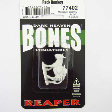 RPR77402 Pack Donkey Miniature 25mm Heroic Scale Bones (ONLINE ORDER ONLY)