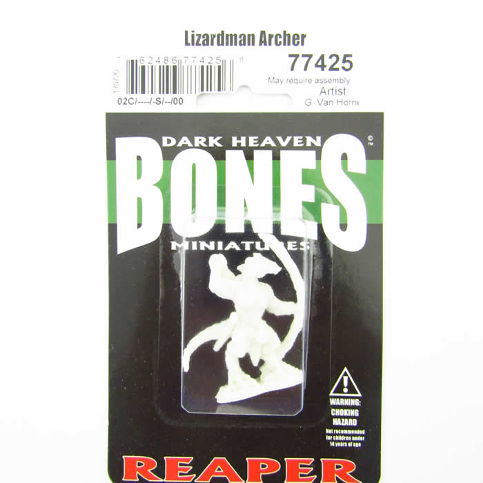 RPR77425 Lizardman Archer Miniature 25mm Heroic Scale Bones (ONLINE ORDER ONLY)