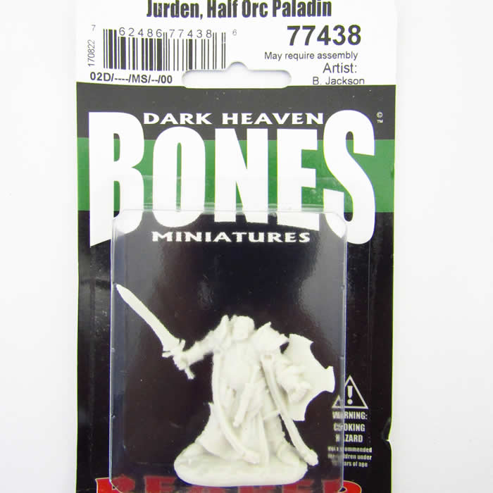 RPR77438 Jurden Half Orc Paladin Miniature 25mm Heroic Scale (ONLINE ORDER ONLY)