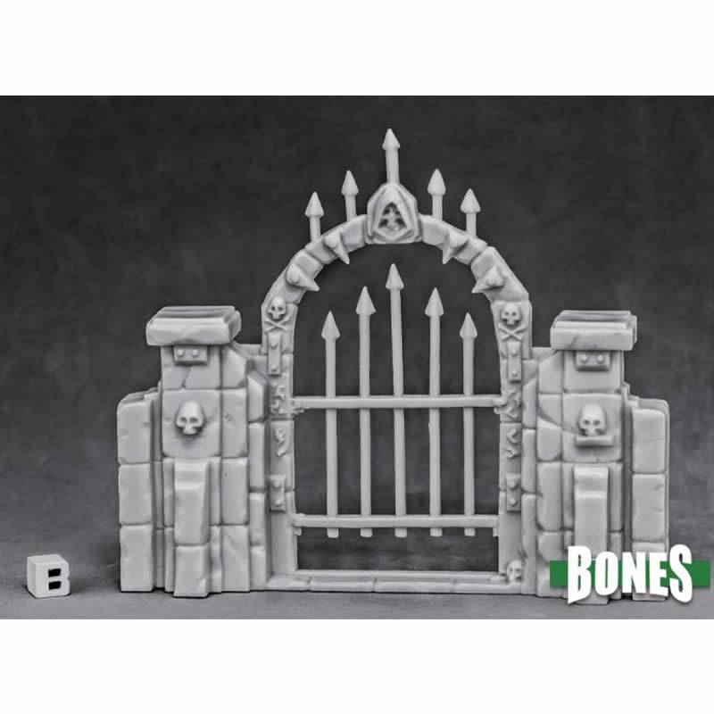 RPR77527 Graveyard Fence Gate Miniature 25mm Heroic Scale (ONLINE ORDER ONLY)