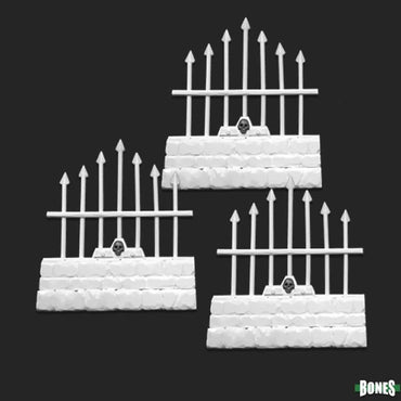 RPR77530 Graveyard Short Fences Miniature 25mm Heroic Scale Dark Heaven Bones Reaper Miniatures (ONLINE ORDER ONLY)