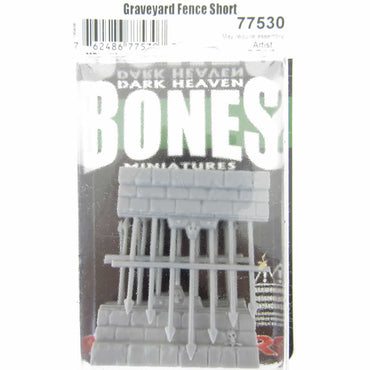 RPR77530 Graveyard Short Fences Miniature 25mm Heroic Scale Dark Heaven Bones Reaper Miniatures (ONLINE ORDER ONLY)