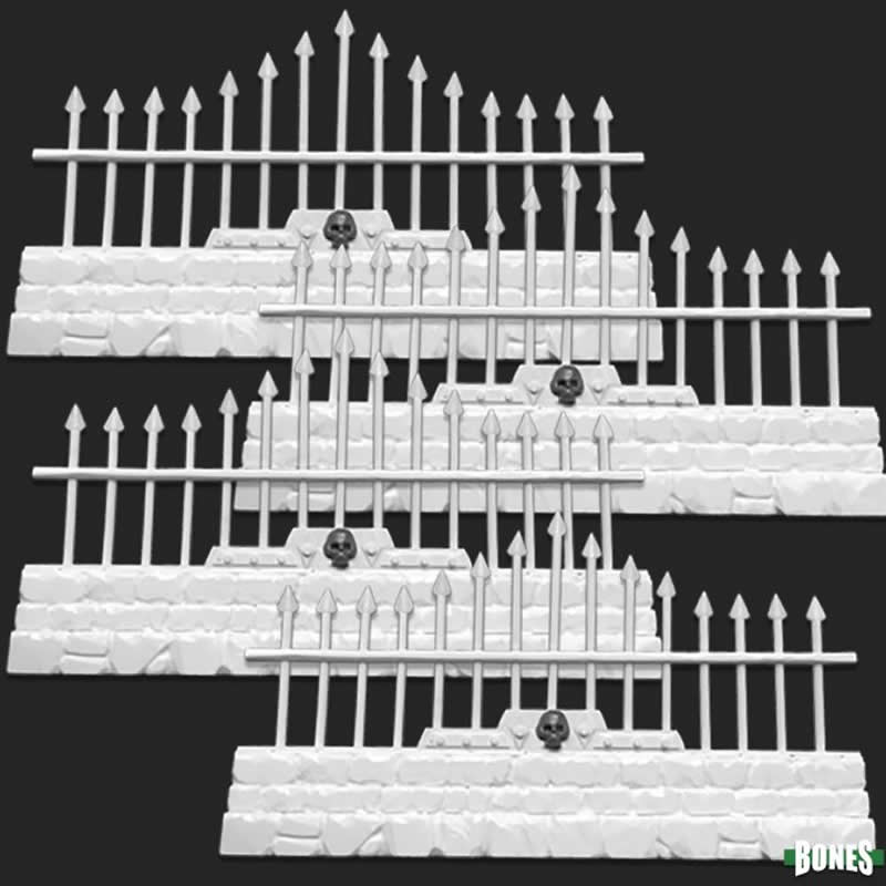 RPR77532 Graveyard Long Fences Miniature 25mm Heroic Scale (ONLINE ORDER ONLY)