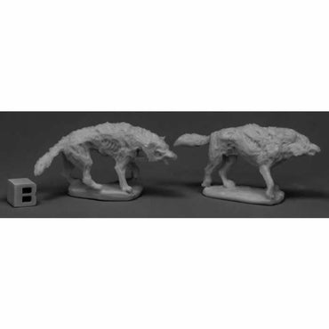 RPR77533 Two Dread Wolves Miniature 25mm Heroic Scale Dark Heaven (ONLINE ORDER ONLY)