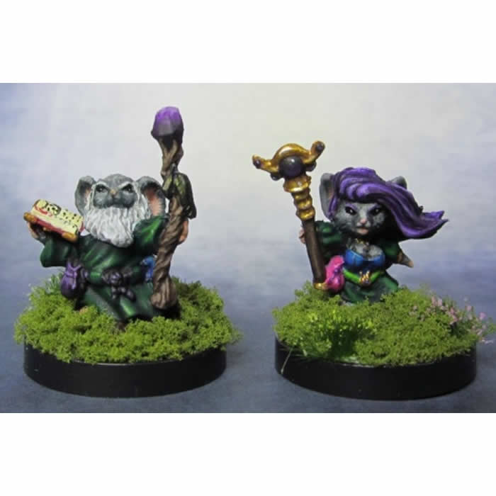 RPR77548 Two Wizard Mouslings Miniature 25mm Heroic Scale (ONLINE ORDER ONLY)