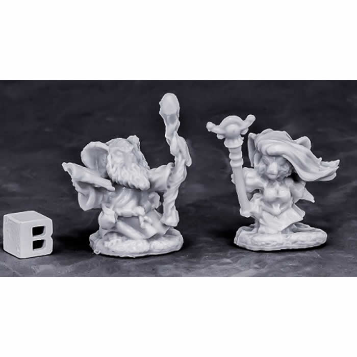 RPR77548 Two Wizard Mouslings Miniature 25mm Heroic Scale (ONLINE ORDER ONLY)