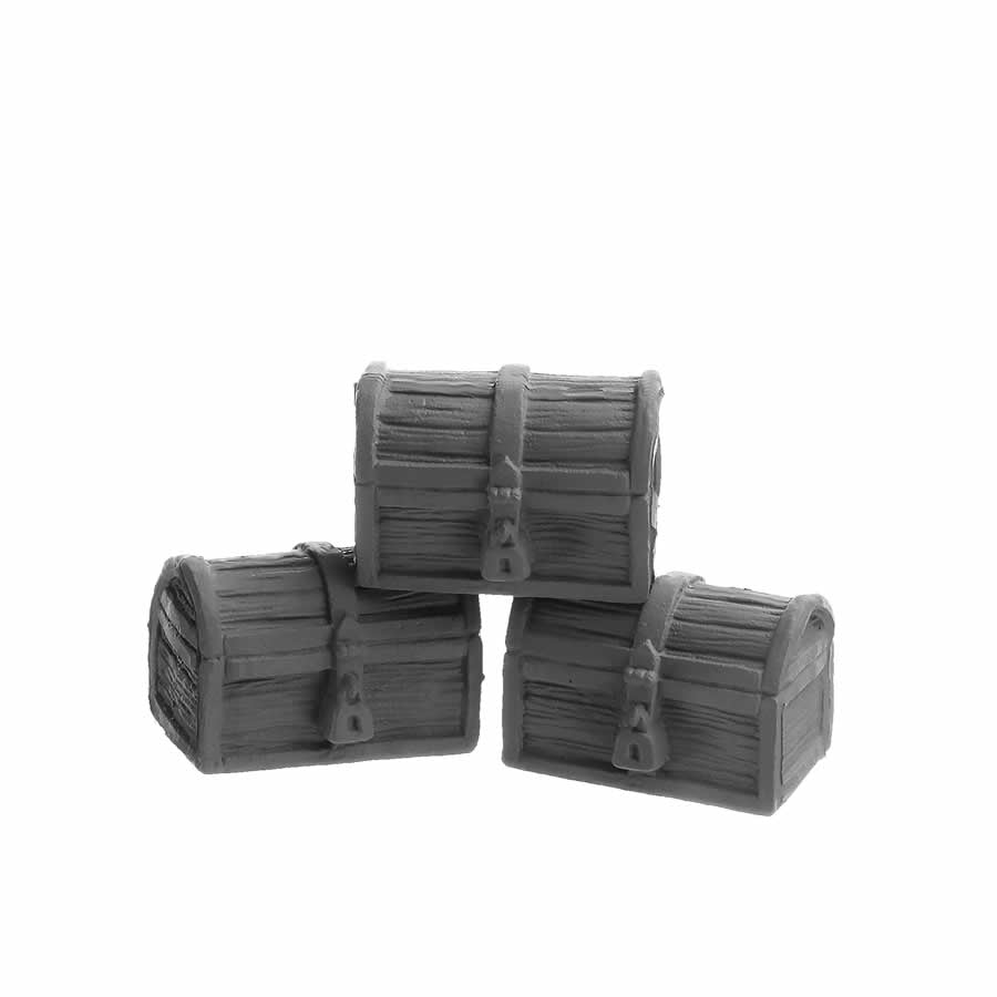 RPR77626 Wooden Chests Miniature Figure 25mm Heroic Scale Dark Heaven Bones (ONLINE ORDER ONLY)