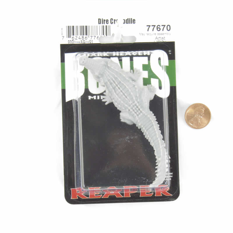RPR77670 Dire Crocodile Miniature 25mm Heroic Scale Figure Dark Heaven Bones (ONLINE ORDER ONLY)