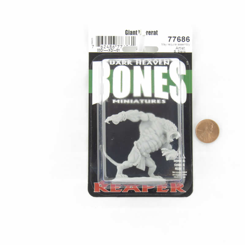 RPR77686 Giant Wererat Miniature 25mm Heroic Scale Figure Dark Heaven Bones (ONLINE ORDER ONLY)
