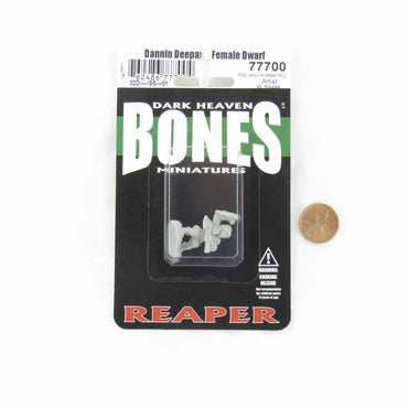 RPR77700 Dannin Deepaxe Female Dwarf Miniature 25mm Heroic Scale Figure Dark Heaven Bones (ONLINE ORDER ONLY)
