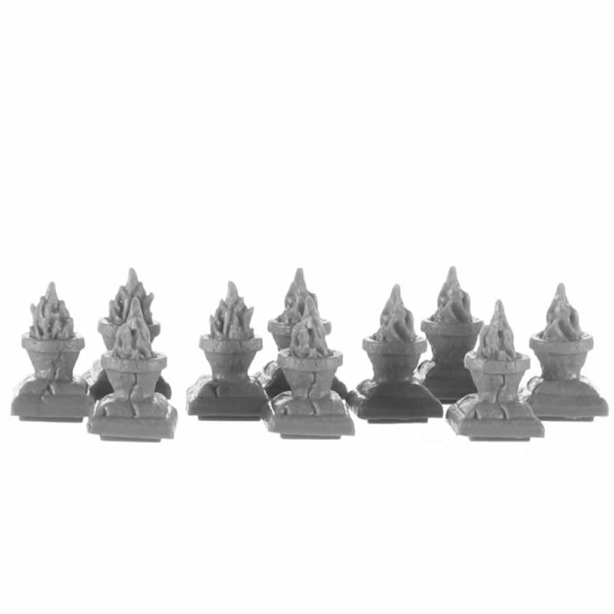RPR77732 Brazier Pillar Tops Miniature 25mm Heroic Scale Figure Dark Heaven Bones (ONLINE ORDER ONLY)