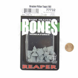 RPR77732 Brazier Pillar Tops Miniature 25mm Heroic Scale Figure Dark Heaven Bones (ONLINE ORDER ONLY)