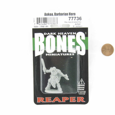 RPR77736 Ankoa Barbarian Hero Miniature 25mm Heroic Scale Figure Dark Heaven Bones (ONLINE ORDER ONLY)