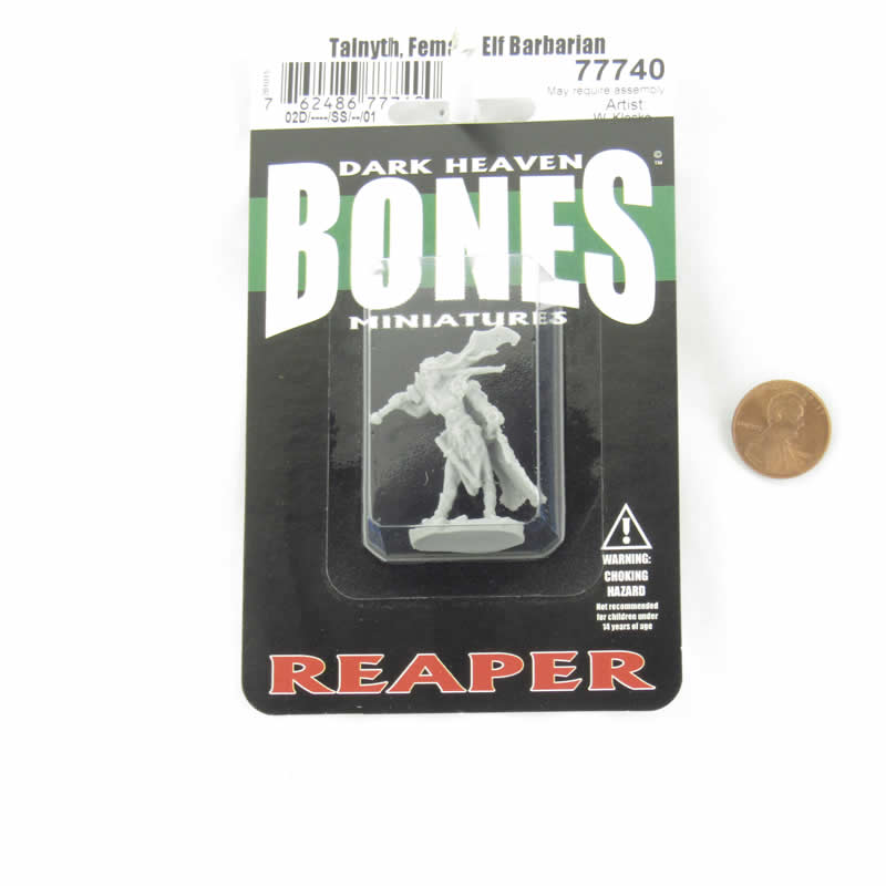 RPR77740 Talnyth Female Elf Barbarian Miniature 25mm Heroic Scale Figure Dark Heaven Bones (ONLINE ORDER ONLY)