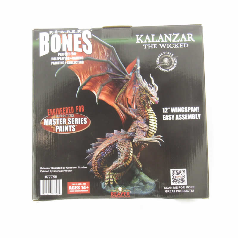 RPR77758 Kalanzar the Wicked Dragon Miniature 25mm Heroic Scale Figure Dark Heaven Bones (ONLINE ORDER ONLY)