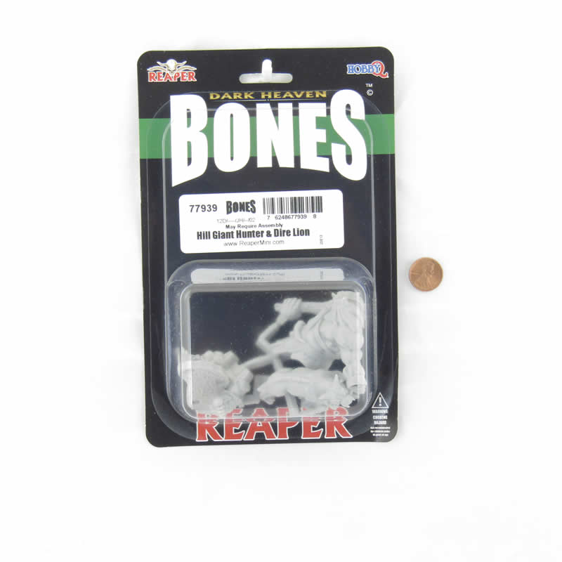 RPR77939 Hill Giant Hunter and Dire Lion Miniature 25mm Heroic Scale Figure (ONLINE ORDER ONLY)