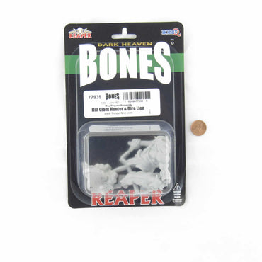 RPR77939 Hill Giant Hunter and Dire Lion Miniature 25mm Heroic Scale Figure (ONLINE ORDER ONLY)