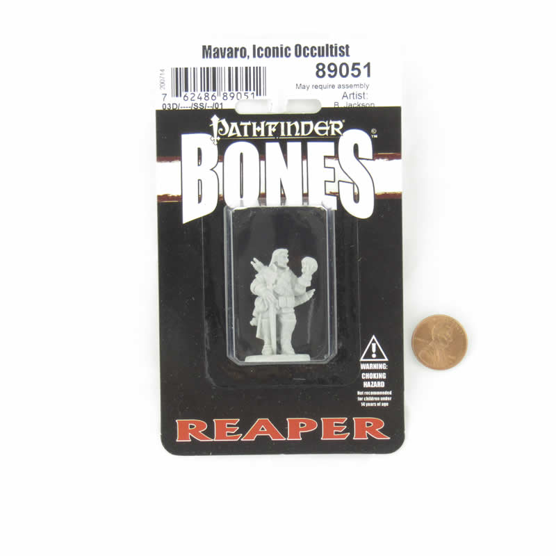 RPR89051 Mavaro Iconic Occultist Miniature 25mm Heroic Scale Figure Pathfinder Bones (ONLINE ORDER ONLY)