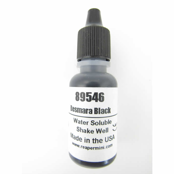 RPR89546 Besmara Black Master Series Hobby Paint .5oz Dropper Bottle (ONLINE ORDER ONLY)