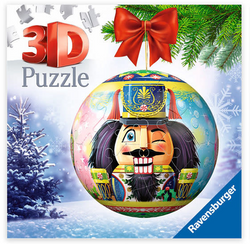 Ravensburger: Puzzle - 3D Puzzle - Puzzle-Ball - Holiday Nutcracker - Black