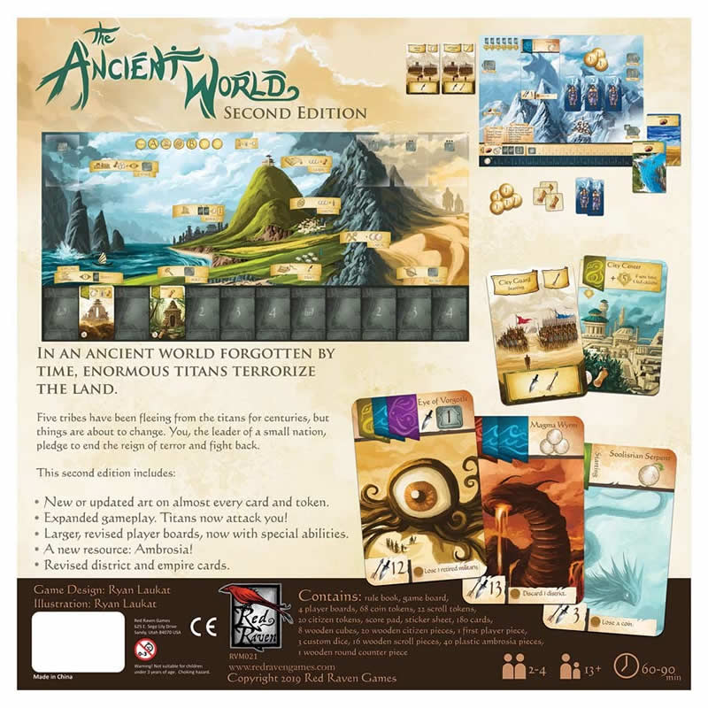 RVM021 The Ancient World 2nd Edition Board Game Red Raven Games (ONLINE ORDER ONLY)