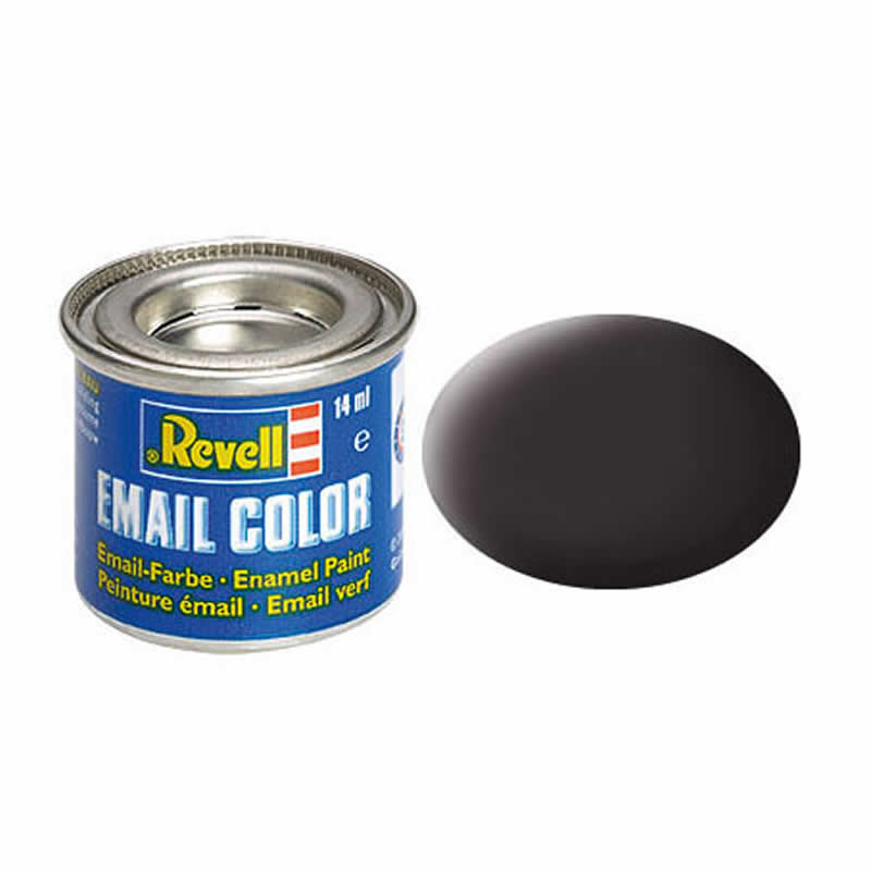 RVP32106 Tar Black Matt Enamel 14ml (.47oz) Tinlet Revell (ONLINE ORDER ONLY)