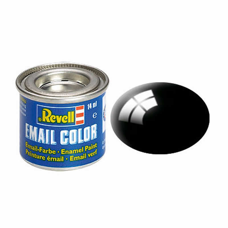 RVP32107 Black Gloss Enamel 14ml (.47oz) Tinlet Revell (ONLINE ORDER ONLY)