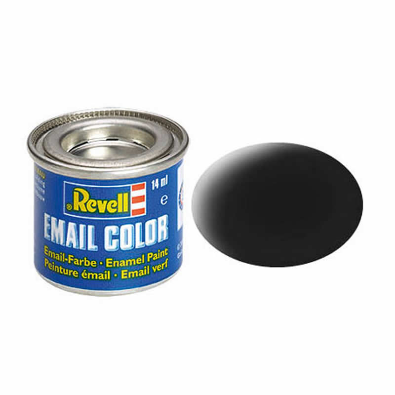 RVP32108 Black Matt Enamel 14ml (.47oz) Tinlet Revell (ONLINE ORDER ONLY)