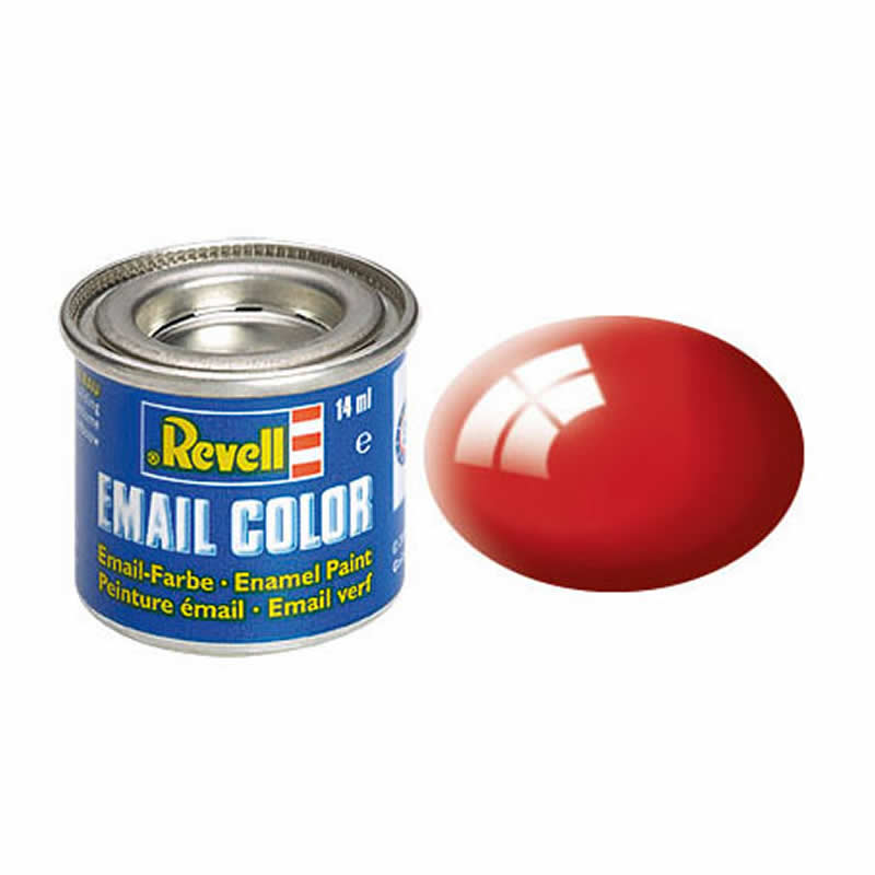 RVP32131 Fiery Red Gloss Enamel Paint 14ml (.47oz) Tinlet Revell (ONLINE ORDER ONLY)