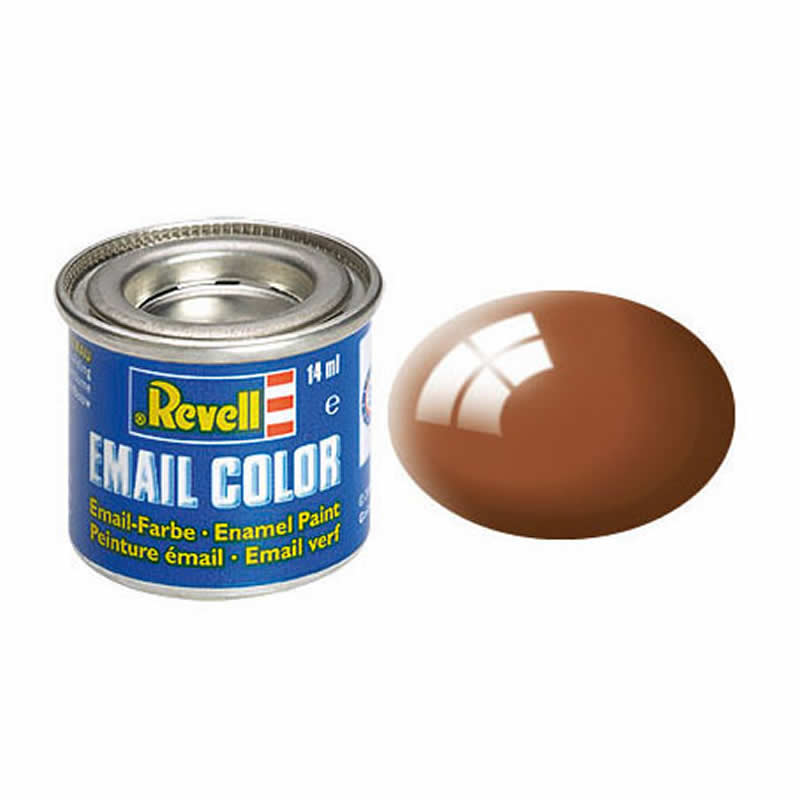 RVP32180 Mud Brown Gloss Enamel Paint 14ml (.47oz) Tinlet Revell (ONLINE ORDER ONLY)