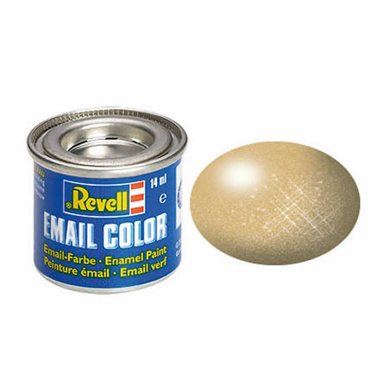 RVP32194 Gold Metallic Enamel Paint 14ml (.47oz) Tinlet Revell (ONLINE ORDER ONLY)