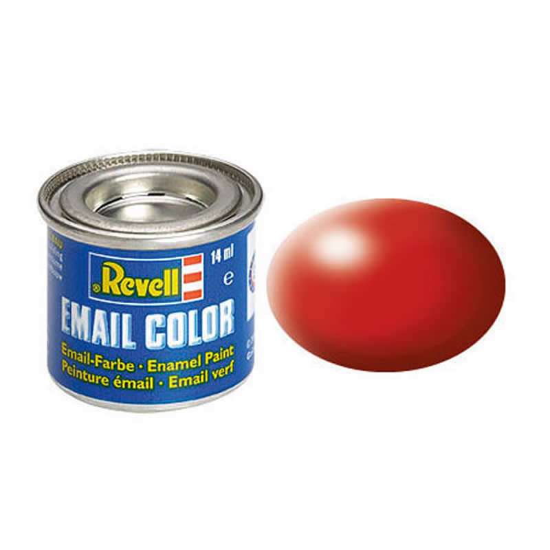 RVP32330 Fiery Red Silk Enamel Paint 14ml (.47oz) Tinlet Revell (ONLINE ORDER ONLY)