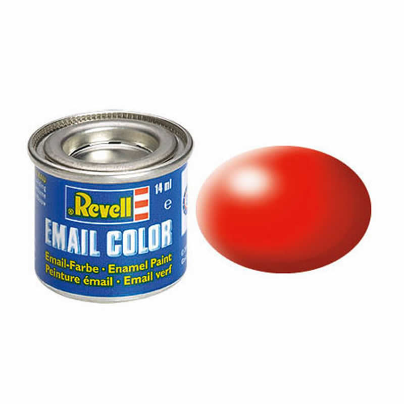 RVP32332 Luminous Red Silk Enamel Paint 14ml (.47oz) Tinlet Revell (ONLINE ORDER ONLY)