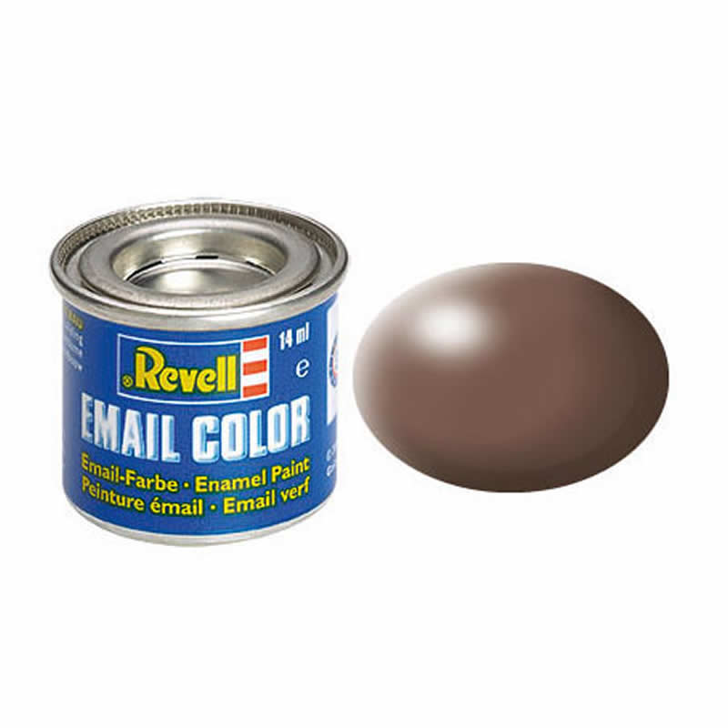 RVP32381 Brown Silk Enamel Paint 14ml (.47oz) Tinlet Revell (ONLINE ORDER ONLY)