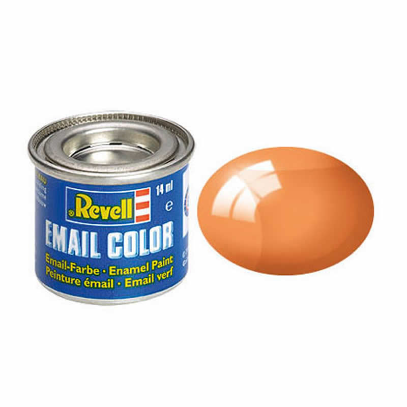 RVP32730 Orange Clear Enamel Paint 14ml (.47oz) Tinlet Revell (ONLINE ORDER ONLY)