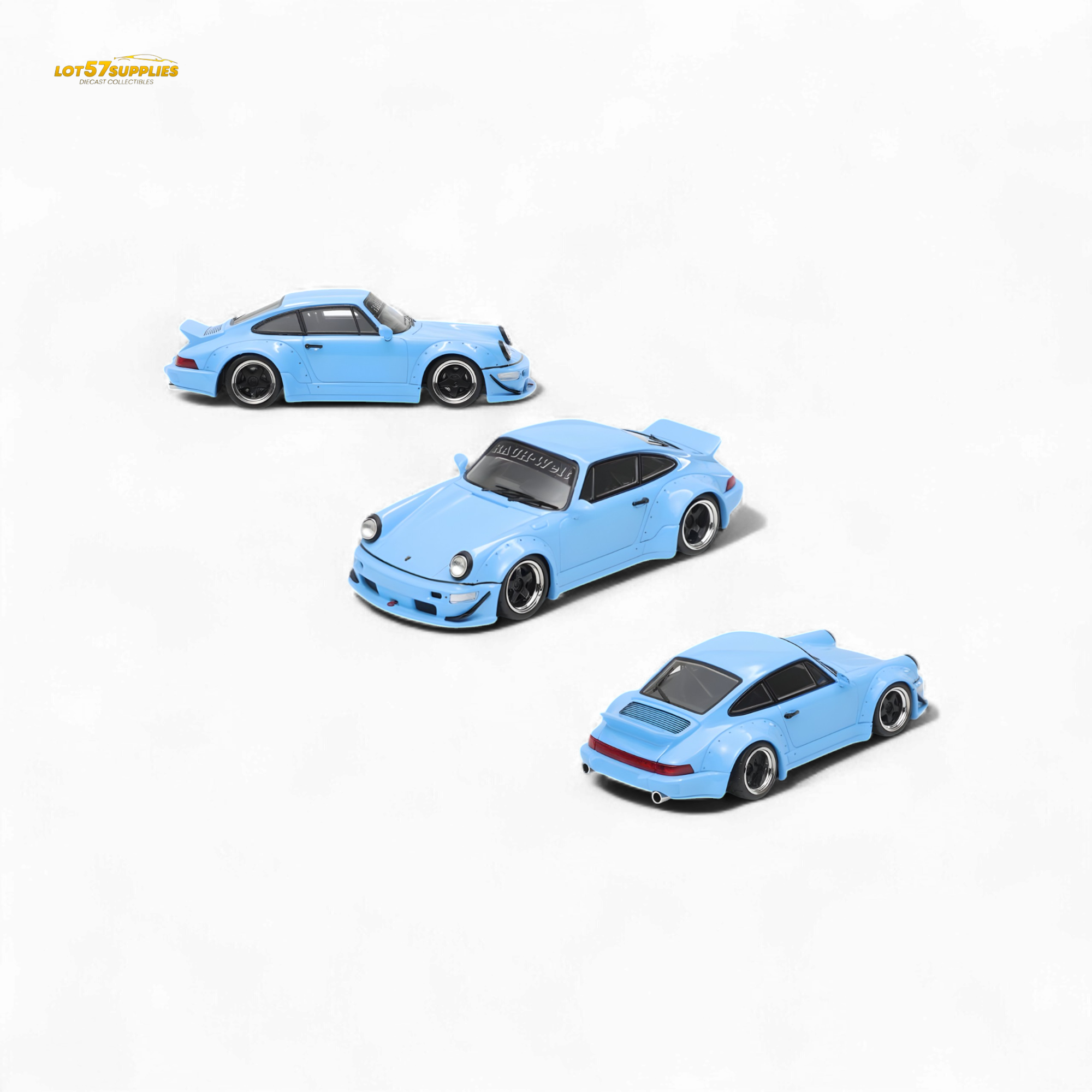 Fast Speed FS Rauh-Welt RWB964 Wide-Body Duck Wing - Sky Blue 1:64 (ONLINE ORDER ONLY)