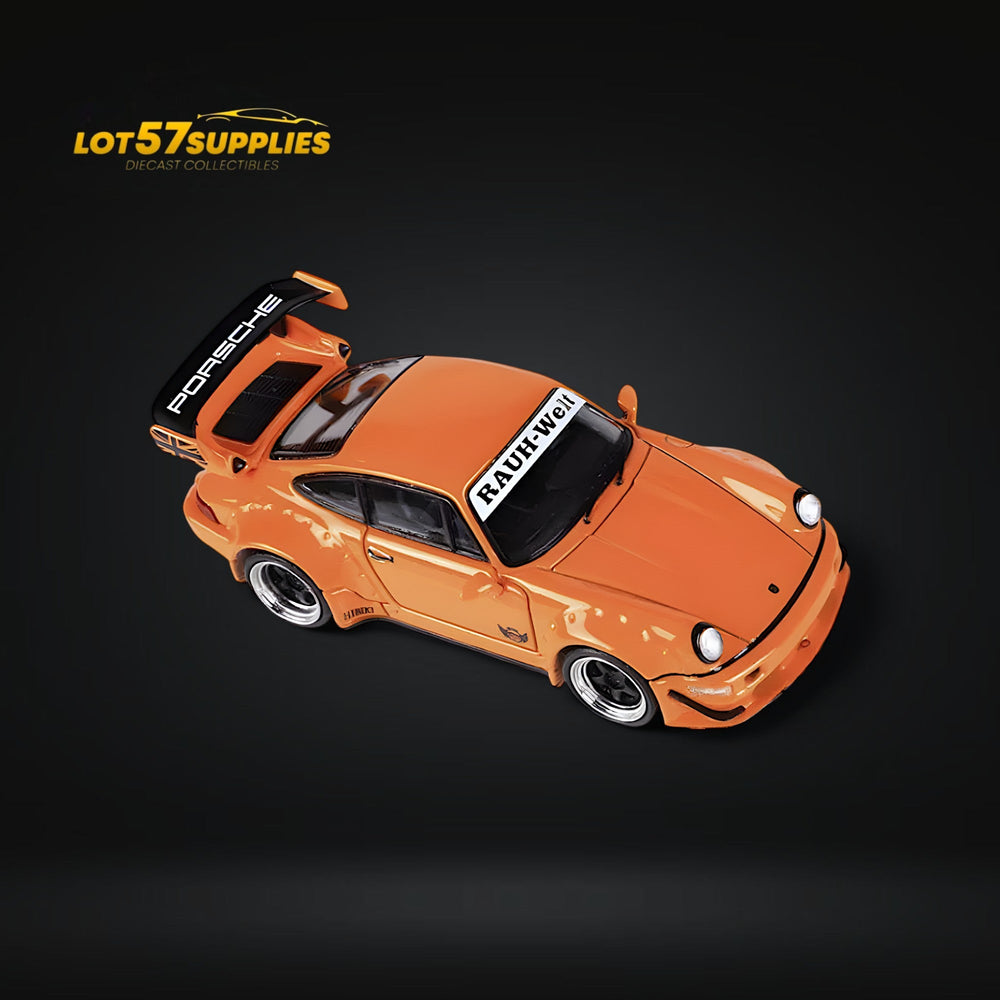 Fast Speed Porsche 964 RWB Widebody HIBIKI GT Version Rear Wing in Orange 1:64 (ONLINE ORDER ONLY)