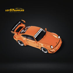 Fast Speed Porsche 964 RWB Widebody HIBIKI GT Version Rear Wing in Orange 1:64 (ONLINE ORDER ONLY)