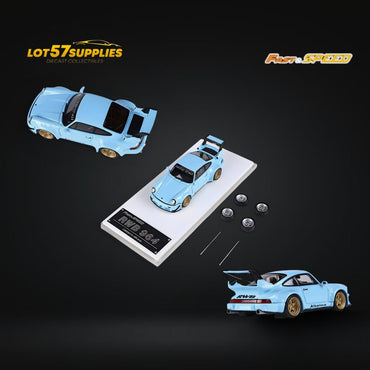 Fast Speed Porsche 964 RWB Widebody KASHIWA X Version Rear Wing in Tiffany Blue 1:64 (ONLINE ORDER ONLY)