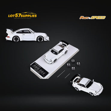 Fast Speed Porsche 964 RWB Widebody DREAMCATCHER GT Version Rear Wing in White 1:64 (ONLINE ORDER ONLY)