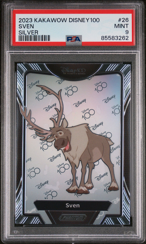 2023 KAKAWOW PHANTOM DISNEY 100 WONDROUS CHARACTER SVEN SILVER 26 PSA 9 (Online Order Only)