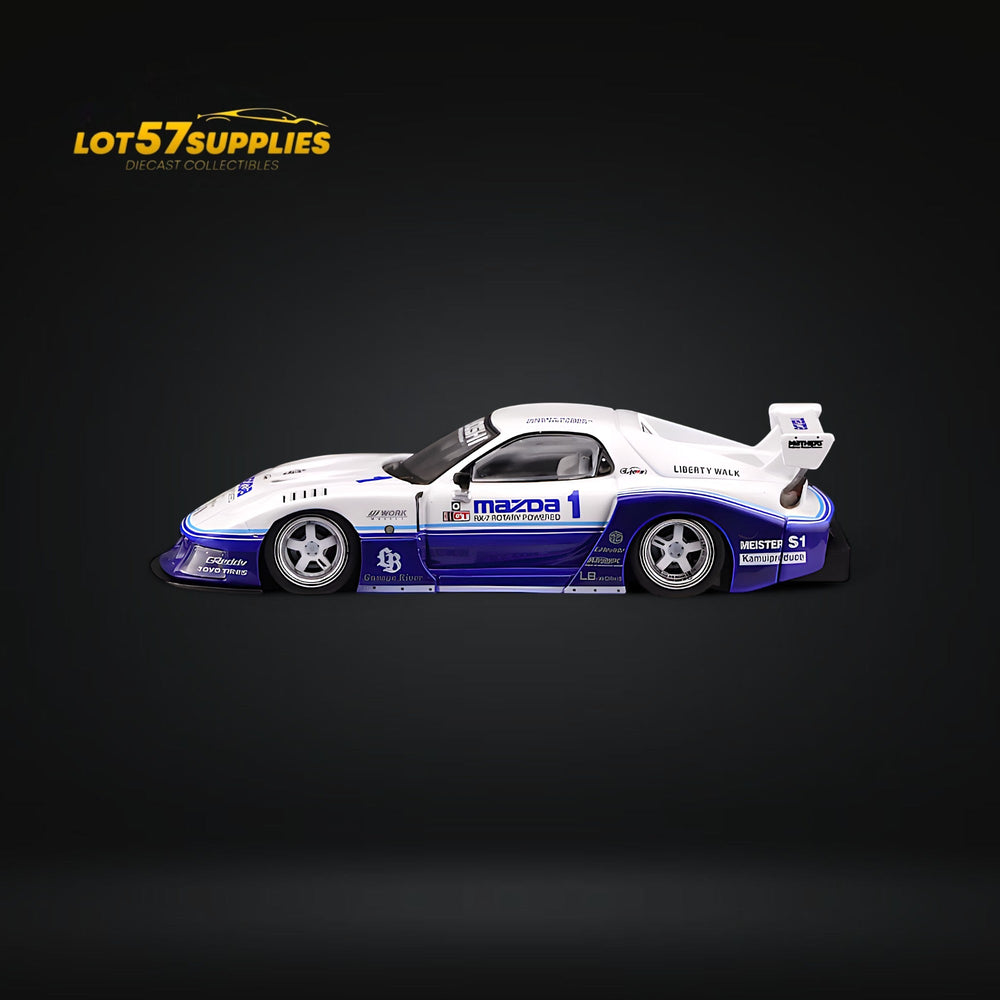 Inno64 Mazda RX-7 LBWK FD3S Blue-White HTKS 24' 1:64 (ONLINE ORDER ONLY)