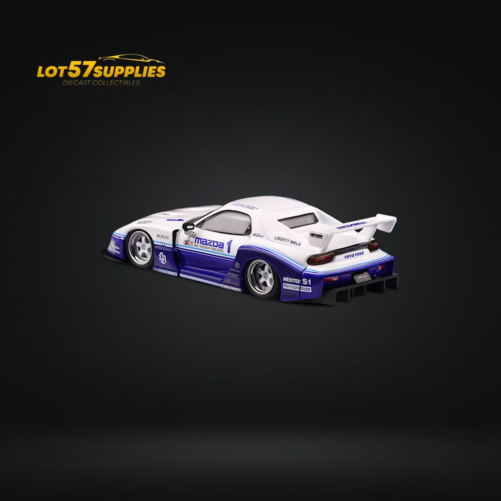Inno64 Mazda RX-7 LBWK FD3S Blue-White HTKS 24' 1:64 (ONLINE ORDER ONLY)