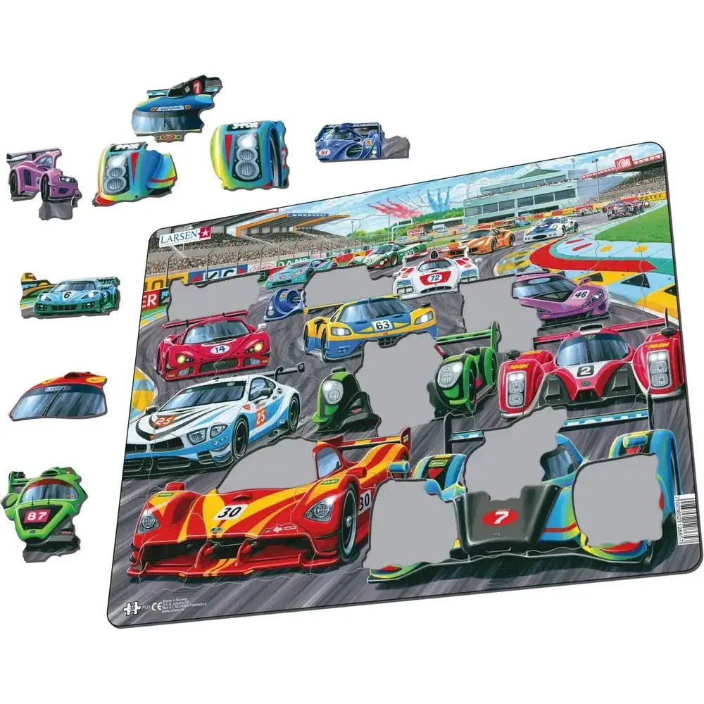 Racing Cars 38 Piece Tray Jigsaw Puzzle Larsen