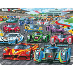 Racing Cars 38 Piece Tray Jigsaw Puzzle Larsen