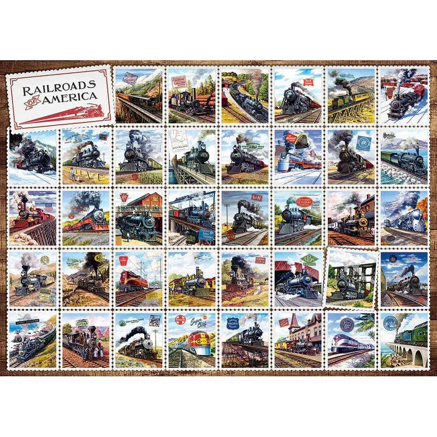 Railroads of America 1000 Piece Jigsaw Puzzle Cobble Hill (ONLINE ORDER ONLY)