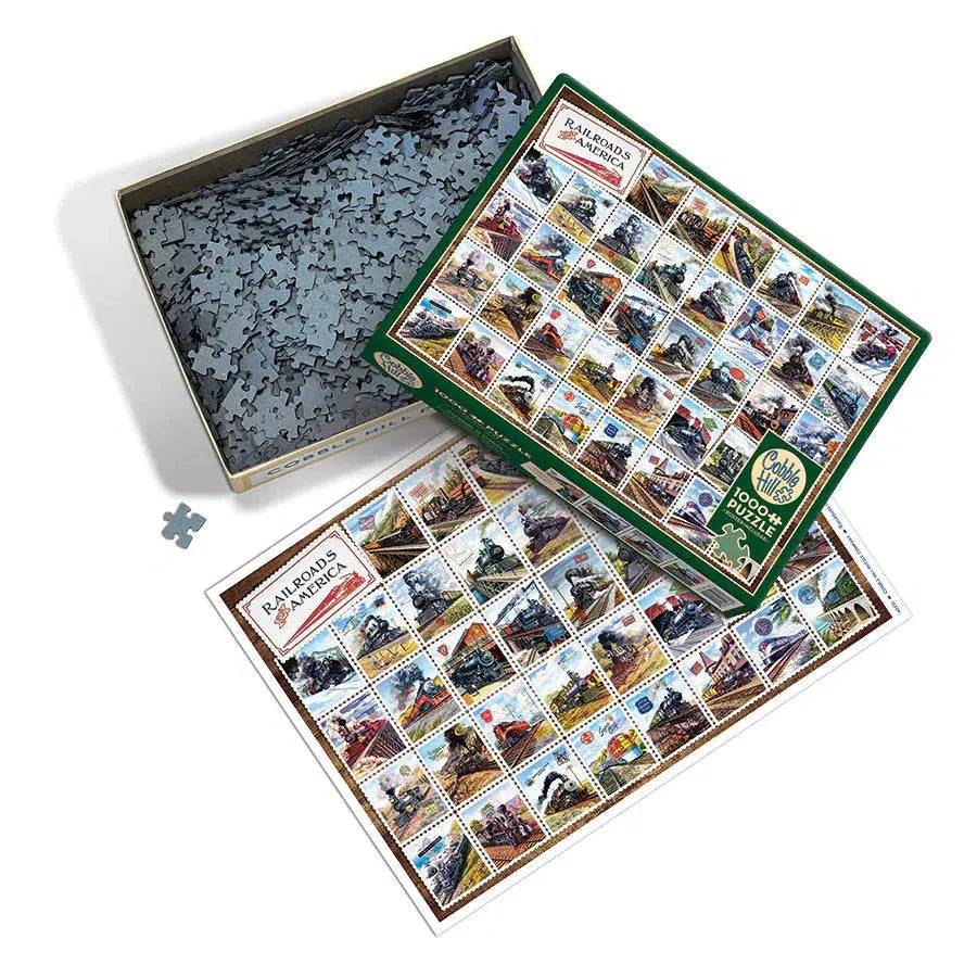 Railroads of America 1000 Piece Jigsaw Puzzle Cobble Hill (ONLINE ORDER ONLY)