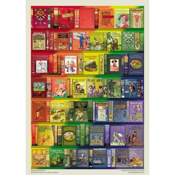 Rainbow Bookshelves 1000 Piece Jigsaw Puzzle Flame Tree