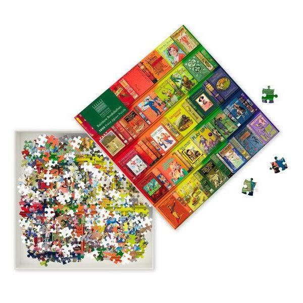 Rainbow Bookshelves 1000 Piece Jigsaw Puzzle Flame Tree